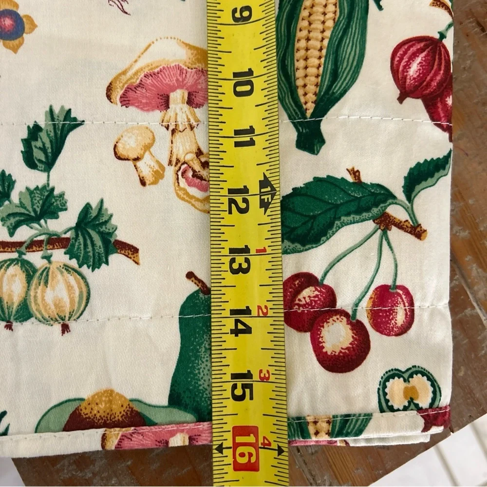 Waverly Valances Panel Vegetables 16”X 77" Vintage Cottage Core Off White - Picture 6 of 9